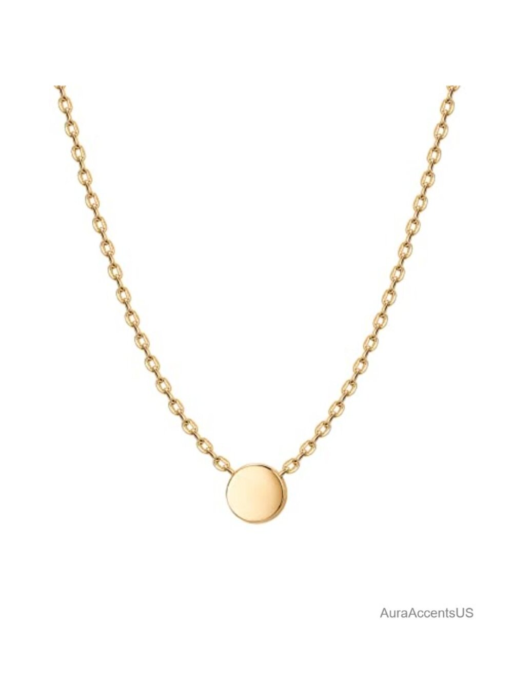 14K Gold Plated Dainty Pendant Necklace Motif Charm